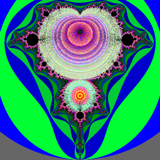 Mandelbrot Set with Halo of Repeating Points